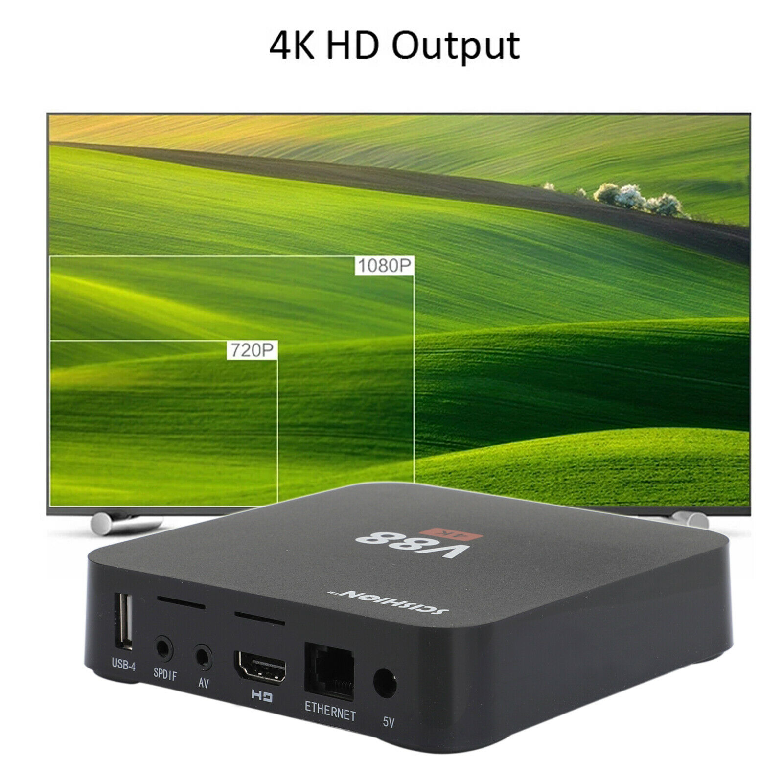 .com: AMGUR V88 4K Android 7.1.2 TV Box RK3229 Quad Core 1GB